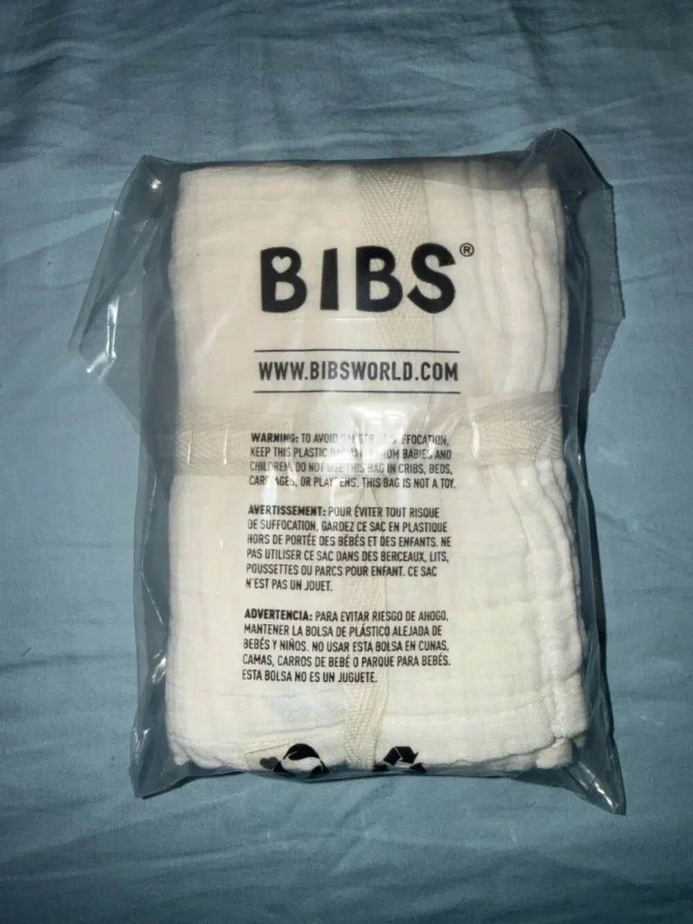 BIBS Denmark Organic Muslin Cloth 2 Pack NEW
